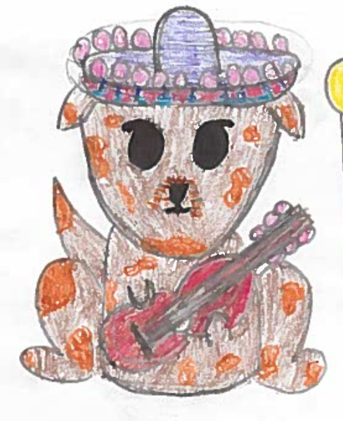 Mariachi Fiesta Dog 2017 Drawing