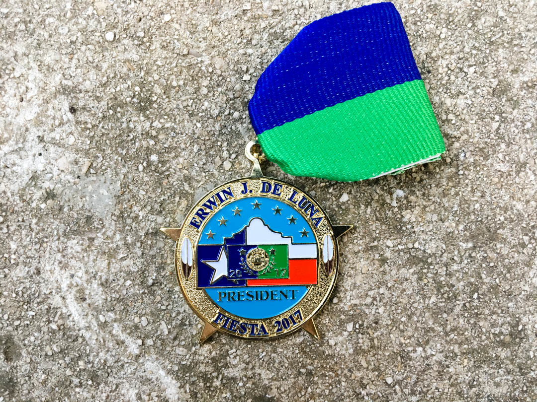 Erwin J De Luna Fiesta Commissioner President Medal 2017