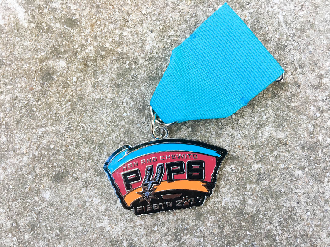 Han and Chewito Pups Fiesta Medal 2017